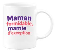 quotedazur - Mug Humour Maman Formidable, Mamie D’Exception Tasse Fête Des Grand-Mères, Annonce Grossesse, Cadeau Anniversaire Noël