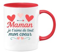 quotedazur - Mug Humour Maman Je T'aime De Tout Mon CœUr Paroles D'amour Délicates Cadeau Idéal Avec Tasse Personnalisée Pour Tendre