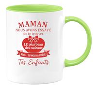quotedazur - Mug Humour Maman, Nous Avons Essayé De Te Trouver Le Plus Beau Des Cadeaux Mais ... Tu Nous As Déjà ! Tes Enfants - Idéal Cadeau Pour Maman Avec Tasse Originale Et Touchante