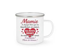 quotedazur - Mug Humour Mamie, À Chaque Toucher Ce CœUr, Tes Petits-Enfants Te Disent Qu'ils T'aiment Fort Idée Cadeau Tasse Pour Amour Et Tendresse Garantis