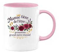 quotedazur - Mug Humour Mamie et fière de l'être : promotion grand-mère réussie ! - Cadeau Mamie Femme
