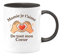 quotedazur - Mug Humour Mamie, Je T'aime De Tout Mon Cœur, Un Message Rempli D'amour Sincère Idéal Cadeau Pour Tasse Originale Et Tendre À Offrir