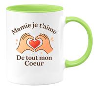 quotedazur - Mug Humour Mamie, Je T'aime De Tout Mon Cœur, Un Message Rempli D'amour Sincère Idéal Cadeau Pour Tasse Originale Et Tendre À Offrir