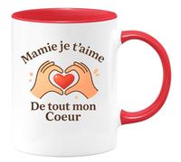 quotedazur - Mug Humour Mamie, Je T'aime De Tout Mon Cœur, Un Message Rempli D'amour Sincère Idéal Cadeau Pour Tasse Originale Et Tendre À Offrir