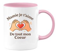 quotedazur - Mug Humour Mamie, Je T'aime De Tout Mon Cœur, Un Message Rempli D'amour Sincère Idéal Cadeau Pour Tasse Originale Et Tendre À Offrir