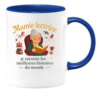 quotedazur - Mug Humour Mamie lectrice : je raconte les meilleures histoires du monde - Cadeau Mamie Femme