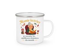 quotedazur - Mug Humour Mamie lectrice : je raconte les meilleures histoires du monde - Cadeau Mamie Femme