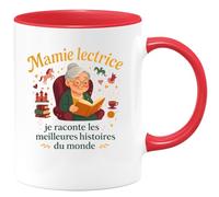 quotedazur - Mug Humour Mamie lectrice : je raconte les meilleures histoires du monde - Cadeau Mamie Femme