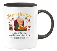 quotedazur - Mug Humour Mamie lectrice : je raconte les meilleures histoires du monde - Cadeau Mamie Femme
