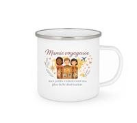quotedazur - Mug Humour Mamie voyageuse : mes petits-enfants sont ma plus belle destination - Cadeau Mamie Femme