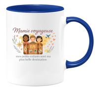 quotedazur - Mug Humour Mamie voyageuse : mes petits-enfants sont ma plus belle destination - Cadeau Mamie Femme