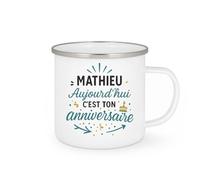 quotedazur - Mug Humour Mathieu, C'est Aujourd'hui Ton Anniversaire Joyeux Moment À Célébrer Cadeau Original Tasse Personnalisé Homme Unique