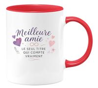quotedazur - Mug Humour Meilleure amie : le seul titre qui compte vraiment - Cadeau Meilleure amie Femme