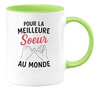 quotedazur - Mug Humour Meilleure SœUr Du Monde, Cadeau Parfait Pour Elle Idéal Joli Design Sur Tasse Originale Et Pratique