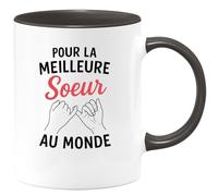 quotedazur - Mug Humour Meilleure SœUr Du Monde, Cadeau Parfait Pour Elle Idéal Joli Design Sur Tasse Originale Et Pratique