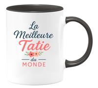 quotedazur - Mug Humour Meilleure Tatie Du Monde Tasse Cadeau Unique Pour Femme Idée Ravir Votre Préférée Au Quotidien