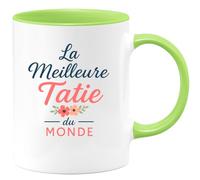 quotedazur - Mug Humour Meilleure Tatie Du Monde Tasse Cadeau Unique Pour Femme Idée Ravir Votre Préférée Au Quotidien