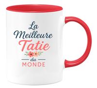 quotedazur - Mug Humour Meilleure Tatie Du Monde Tasse Cadeau Unique Pour Femme Idée Ravir Votre Préférée Au Quotidien