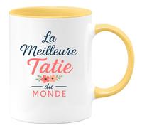 quotedazur - Mug Humour Meilleure Tatie Du Monde Tasse Cadeau Unique Pour Femme Idée Ravir Votre Préférée Au Quotidien