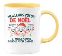 quotedazur - Mug Humour Meilleurs VœUx De Noël Et Merci Maman De Nous Avoir Gardés - Cadeau Parfait En Tasse Pour Maman Attentionnée