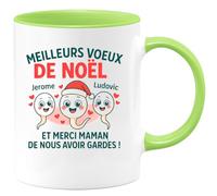 quotedazur - Mug Humour Meilleurs VœUx De Noël Et Merci Maman De Nous Avoir Gardés - Cadeau Parfait En Tasse Pour Maman Attentionnée