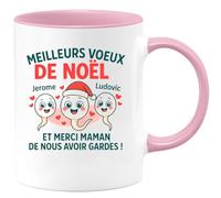 quotedazur - Mug Humour Meilleurs VœUx De Noël Et Merci Maman De Nous Avoir Gardés - Cadeau Parfait En Tasse Pour Maman Attentionnée