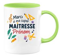 quotedazur - Mug Humour Merci À Ma Super Maîtresse Prénom, Cadeau Tasse Unique Et Personnalisé Personnalisée Idée