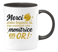 quotedazur - Mug Humour Merci D'être Là, Tu Es Une Monitrice En Or, Un Vrai Cadeau De Reconnaissance Idée Tasse Pour Et Gratitude
