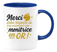 quotedazur - Mug Humour Merci D'être Là, Tu Es Une Monitrice En Or, Un Vrai Cadeau De Reconnaissance Idée Tasse Pour Et Gratitude