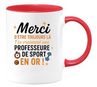 quotedazur - Mug Humour Merci D'être Toujours Là, T'es Une Professeure De Sport En Or Cadeau Unique Tasse Pour