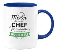 quotedazur - Mug Humour Merci D'être Un Chef Formidable Mais Surtout Inoubliable Cadeau Original Tasse Pour Père Ou Apprécié