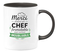 quotedazur - Mug Humour Merci D'être Un Chef Formidable Mais Surtout Inoubliable Cadeau Original Tasse Pour Père Ou Apprécié