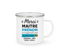 quotedazur - Mug Humour Merci Maître Prénom De M'apprendre Tant De Jolies Choses, Sophia Cm1 2023-2024 - Cadeau Original Tasse Pour Maîtresse École Cm1 2023-2024
