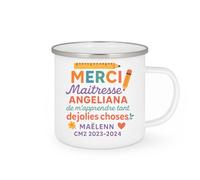 quotedazur - Mug Humour Merci Maîtresse Angeliana Pour Toutes Ces Jolies Choses - Maëlenn Cm2 2023-2024 - Cadeau Original Tasse Pour Maîtresse Fin D'année Scolaire Cm2