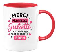 quotedazur - Mug Humour Merci Maîtresse Juliette Pour Toutes Les Choses Précieuses Apprises Eden Cadeau Tasse Apprécié Ses Leçons Inspirantes