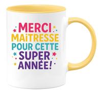 quotedazur - Mug Humour Merci Maitresse Pour Cette Super Année - Idéal Cadeau Tasse Maîtresse Fin D'année Originale