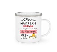 quotedazur - Mug Humour Merci Maîtresse Prénom, Pour Tout, Sophia Cm1 2023-2024 Cadeau Original Tasse Apprentissage