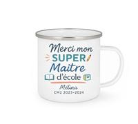 quotedazur - Mug Humour Merci Mon Super Maîtresse Mé Lina Cm2 2023-2024 - Cadeau Tasse École Pour Maîtresse Cm2 Appréciée Et Unique