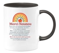 quotedazur - Mug Humour Merci Nounou Pour Ces Merveilleux Moments De Jeux, Rires, Câlins Et Souvenirs Précieux - Cadeau Original Tasse Nounou Souvenirs Et Moments Tendres