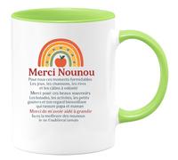 quotedazur - Mug Humour Merci Nounou Pour Ces Merveilleux Moments De Jeux, Rires, Câlins Et Souvenirs Précieux - Cadeau Original Tasse Nounou Souvenirs Et Moments Tendres