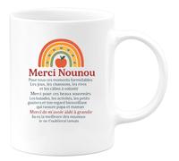 quotedazur - Mug Humour Merci Nounou Pour Ces Merveilleux Moments De Jeux, Rires, Câlins Et Souvenirs Précieux - Cadeau Original Tasse Nounou Souvenirs Et Moments Tendres