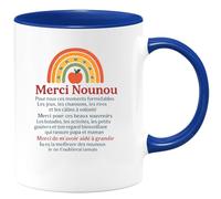 quotedazur - Mug Humour Merci Nounou Pour Ces Merveilleux Moments De Jeux, Rires, Câlins Et Souvenirs Précieux Cadeau Original Tasse Tendres