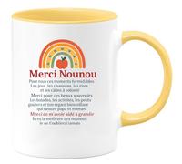 quotedazur - Mug Humour Merci Nounou Pour Ces Merveilleux Moments De Jeux, Rires, Câlins Et Souvenirs Précieux - Cadeau Original Tasse Nounou Souvenirs Et Moments Tendres