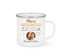 quotedazur - Mug Humour Merci Nounou Pour Ta Patience, Gentillesse Et Bienveillance, Emma Lina Idée Cadeau Tasse Originale Attentionnée Dévouée