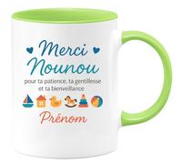 quotedazur - Mug Humour Merci Nounou Pour Ta Patience, Gentillesse Et Bienveillance Prénom Cadeau Tasse Attentionnée Bienveillante