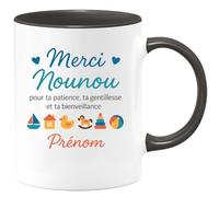 quotedazur - Mug Humour Merci Nounou Pour Ta Patience, Gentillesse Et Bienveillance Prénom Cadeau Tasse Attentionnée Bienveillante