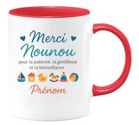 quotedazur - Mug Humour Merci Nounou Pour Ta Patience, Gentillesse Et Bienveillance Prénom Cadeau Tasse Attentionnée Bienveillante