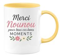 quotedazur - Mug Humour Merci Nounou Pour Tous Ces Bons Moments - Idée Cadeau Tasse Nounou Originale Et Pleine De Douceur