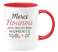 quotedazur - Mug Humour Merci Nounou Pour Tous Ces Bons Moments - Idée Cadeau Tasse Nounou Originale Et Pleine De Douceur