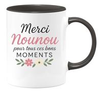 quotedazur - Mug Humour Merci Nounou Pour Tous Ces Bons Moments - Idée Cadeau Tasse Nounou Originale Et Pleine De Douceur